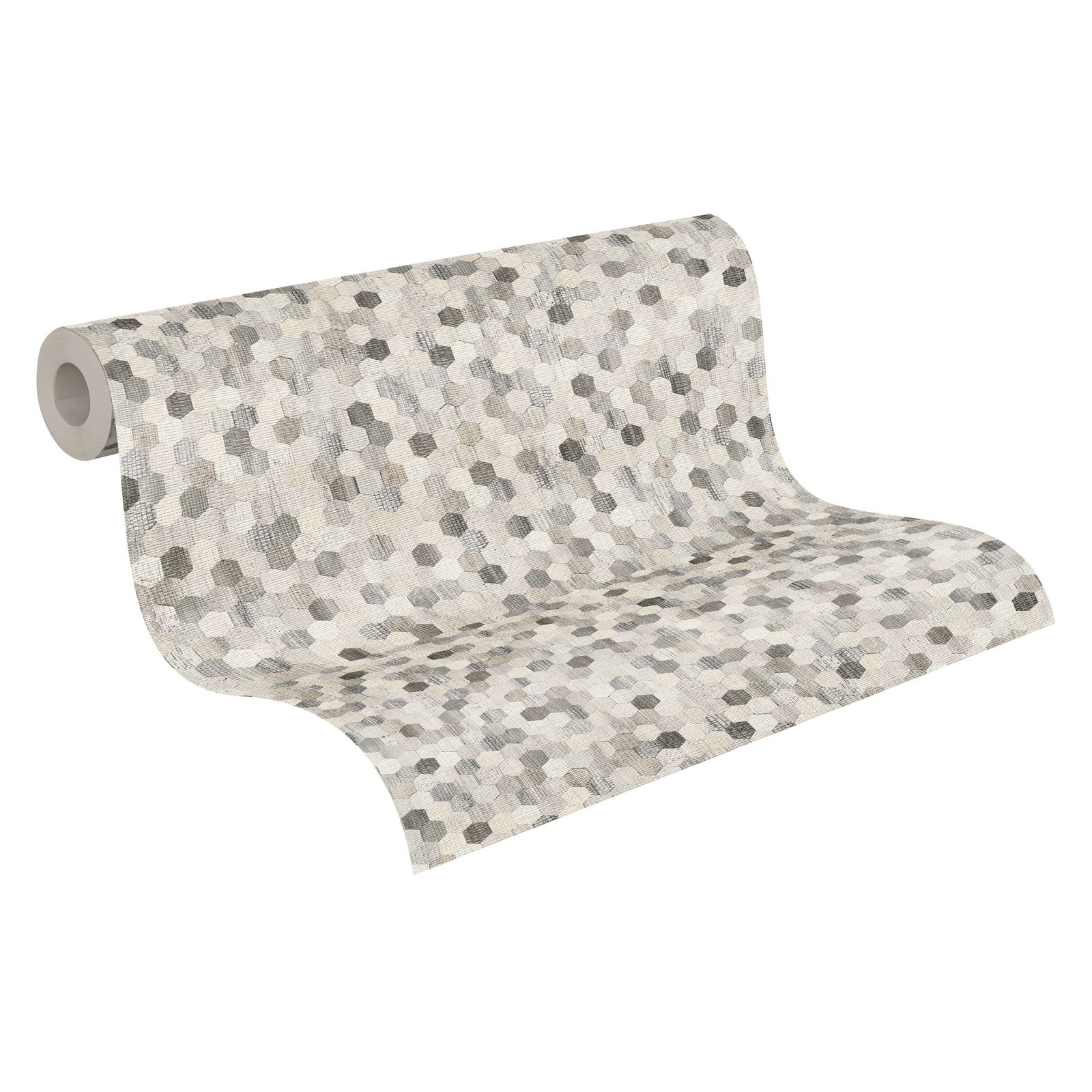 A.S. Creation Tapete Vlies Struktur Mosaik Grau Braun Grau 37463-3