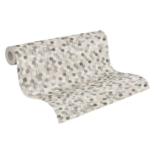 A.S. Creation Tapete Vlies Struktur Mosaik Grau Braun Grau 37463-3