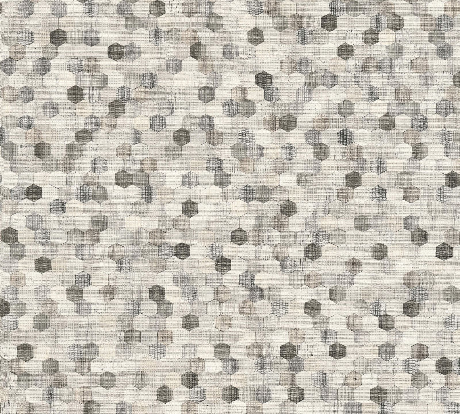 A.S. Creation Tapete Vlies Struktur Mosaik Grau Braun Grau 37463-3