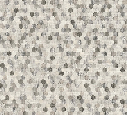 A.S. Creation Tapete Vlies Struktur Mosaik Grau Braun Grau 37463-3