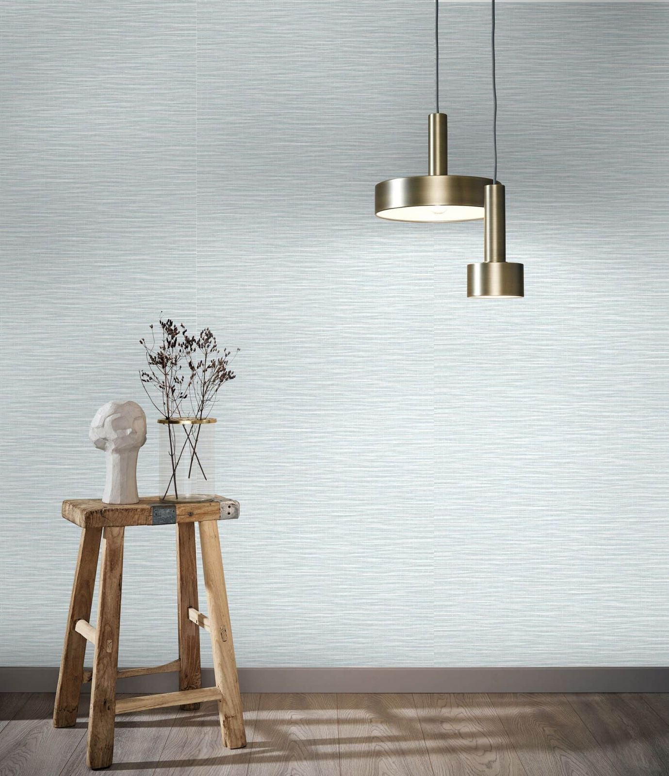  Tapete Vlies Struktur Textil Natur Grau-blau Weiss 33321