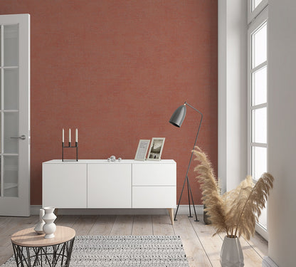  Tapete Vlies Textil-Optik Braun-rot Metallic 32430