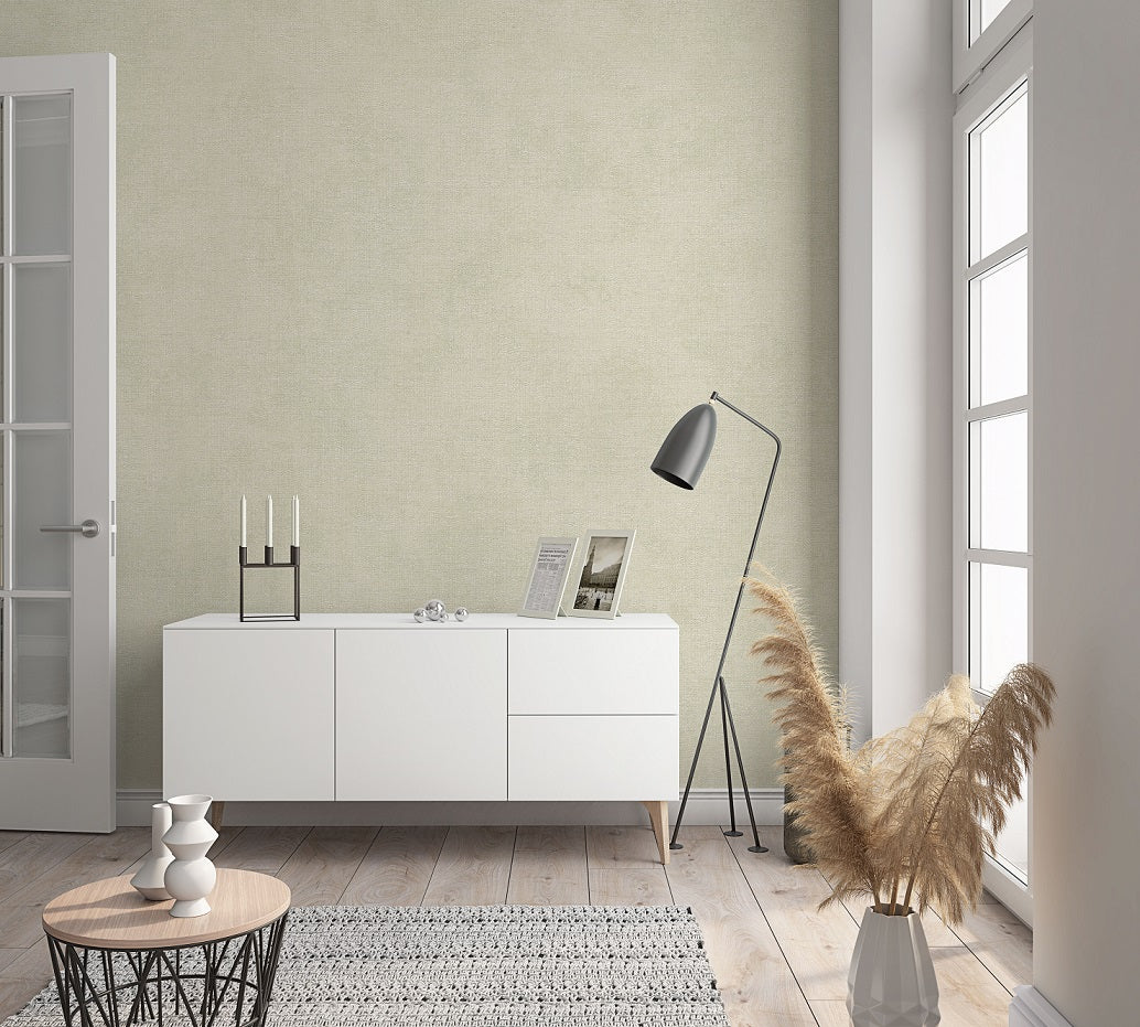  Tapete Vlies Textil-Optik Grün-beige Metallic 32422