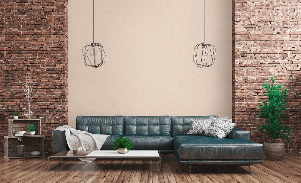  Tapete Vlies Textil Uni Beige-gelb Livingwalls 37953-6