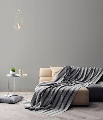 A.S. Creation Tapete Vlies Uni Linien Grau Glitzer Attractive 7855-72
