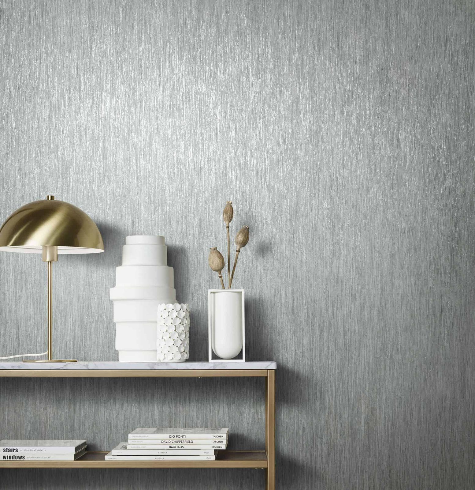  Tapete Vlies Uni Patina Grau Metallic 85760