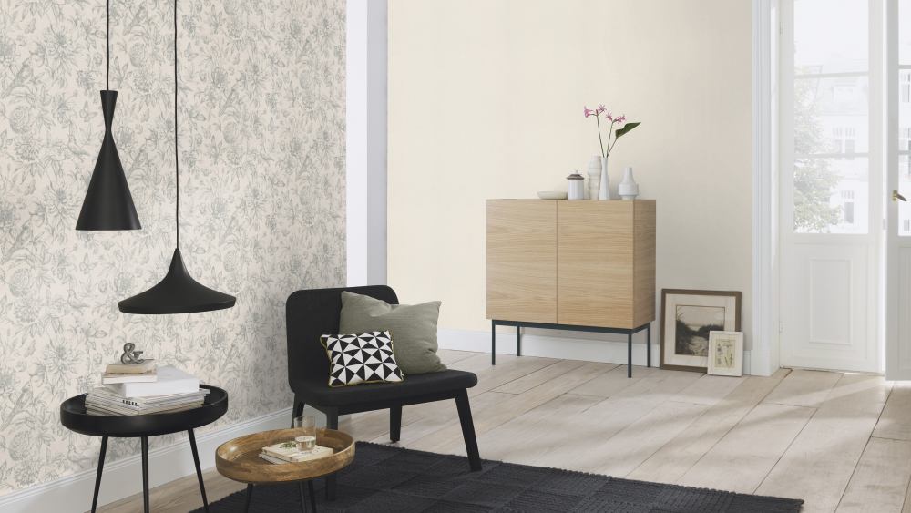  Tapete Vlies Uni Cremeweiss Rasch Florentine 449808