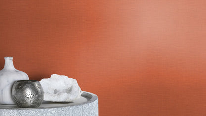  Tapete Vlies Uni Textilstruktur Orange-rot Rasch 700497
