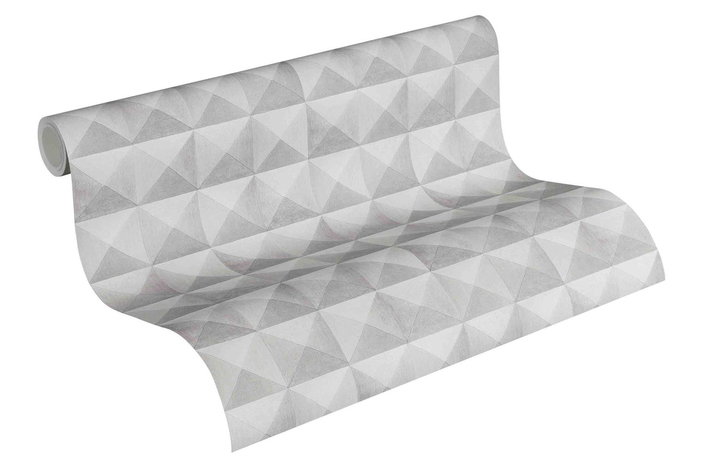  Tapete Vlies Vierecke 3D-Optik Hellgrau 36275-2