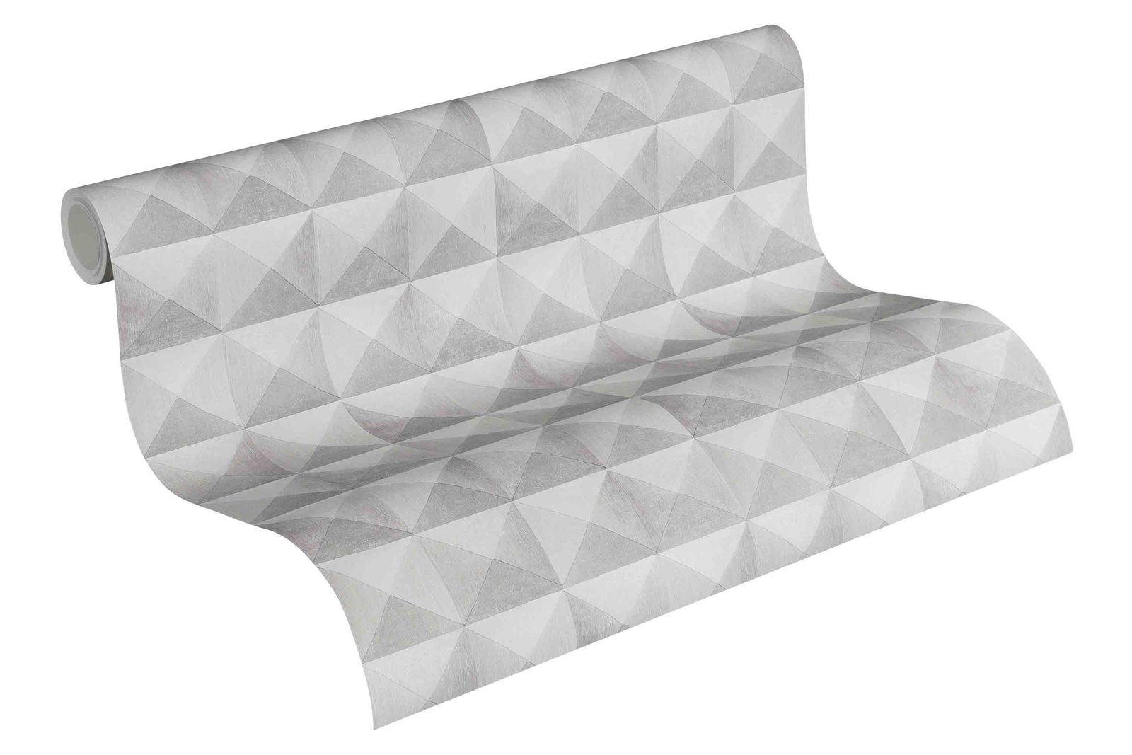  Tapete Vlies Vierecke 3D-Optik Hellgrau 36275-2
