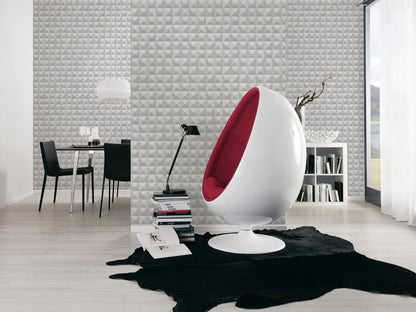  Tapete Vlies Vierecke 3D-Optik Hellgrau 36275-2