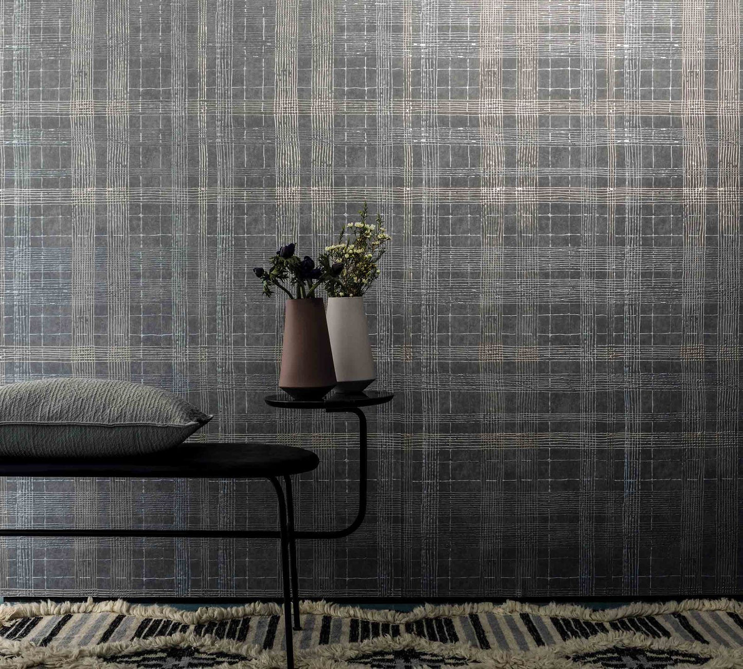  Tapete Vlies Vierecke Abstrakt Grau Metallisch 30438