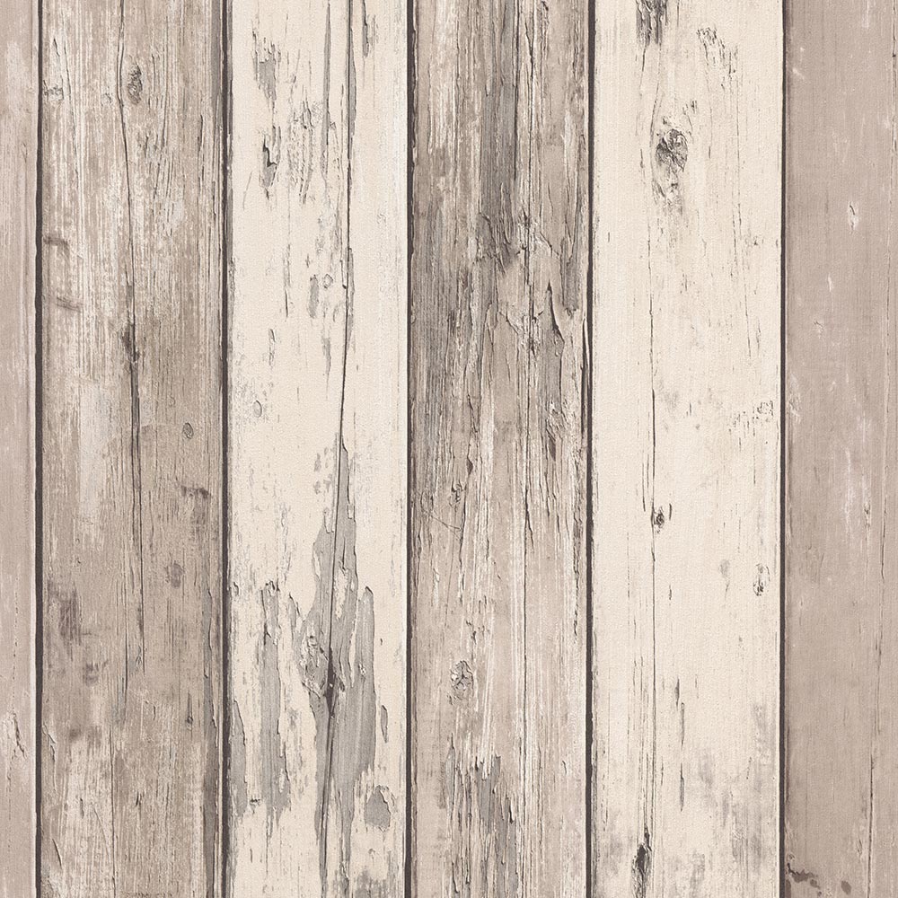  Tapete Vlies Vintage Holz-Optik Beige Creme 10200-11