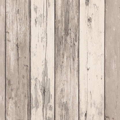  Tapete Vlies Vintage Holz-Optik Beige Creme 10200-11