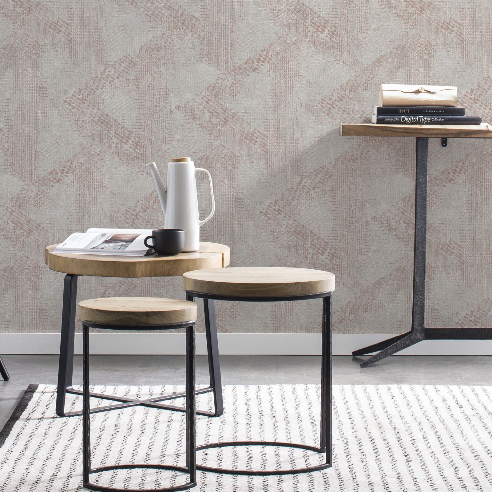  Tapete Vlies Vintage Muster Grau Bronze Finca 416824