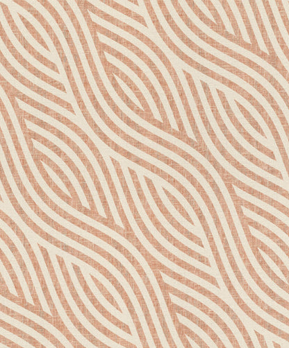  Tapete Vlies Wellen-Design Rot-orange Beige Rasch 704549
