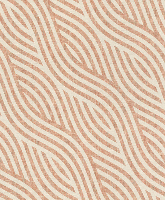  Tapete Vlies Wellen-Design Rot-orange Beige Rasch 704549