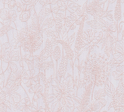 A.S. Creation Tapete Vlies Wiese Blumen Rosa Attractive 37834-3