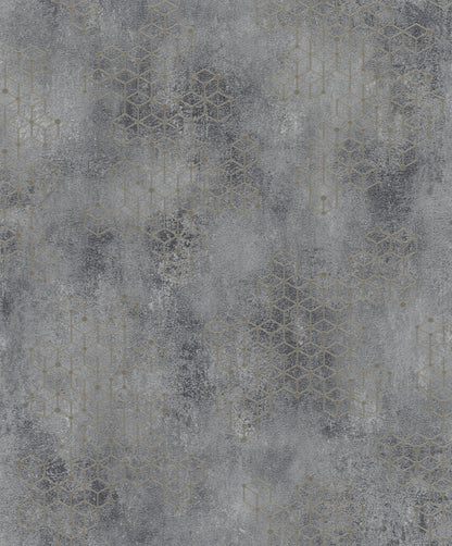  Tapete Vlies Würfel Putz Blau-grau Glanz Novamur 82240