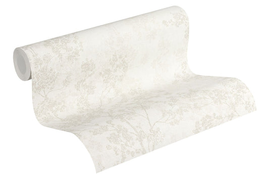  Tapete Vlies Zweige Mit Blüten Creme Grau Beige 37397-2