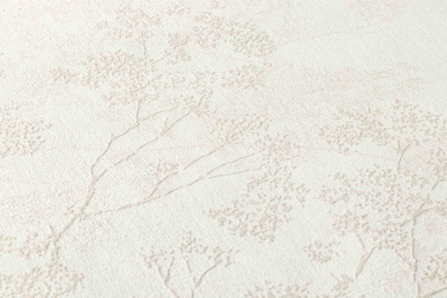  Tapete Vlies Zweige Mit Blüten Creme Grau Beige 37397-2