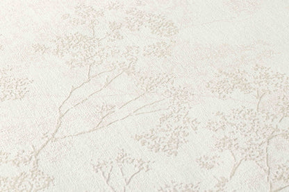  Tapete Vlies Zweige Mit Blüten Creme Grau Beige 37397-2