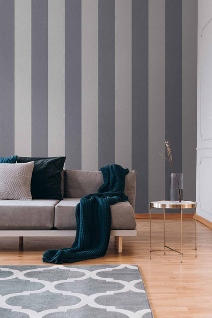 A.S. Creation Tapete Vlies Dunkelgrau Streifen 37554-5 | 375545