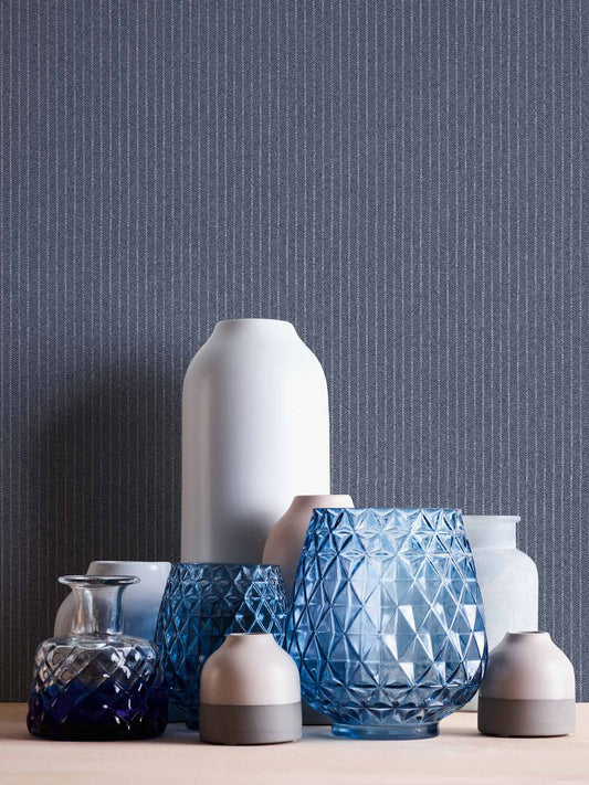 A.S. Creation Tapete Vlies Dunkelgrau Feine Streifen 37550-1 | 375501