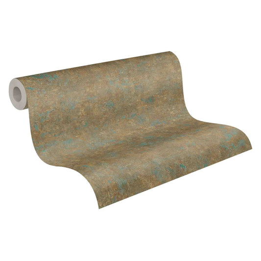 A.S. Creation Tapete Vlies Meliert Einfarbig Bronze Blau 37655-9