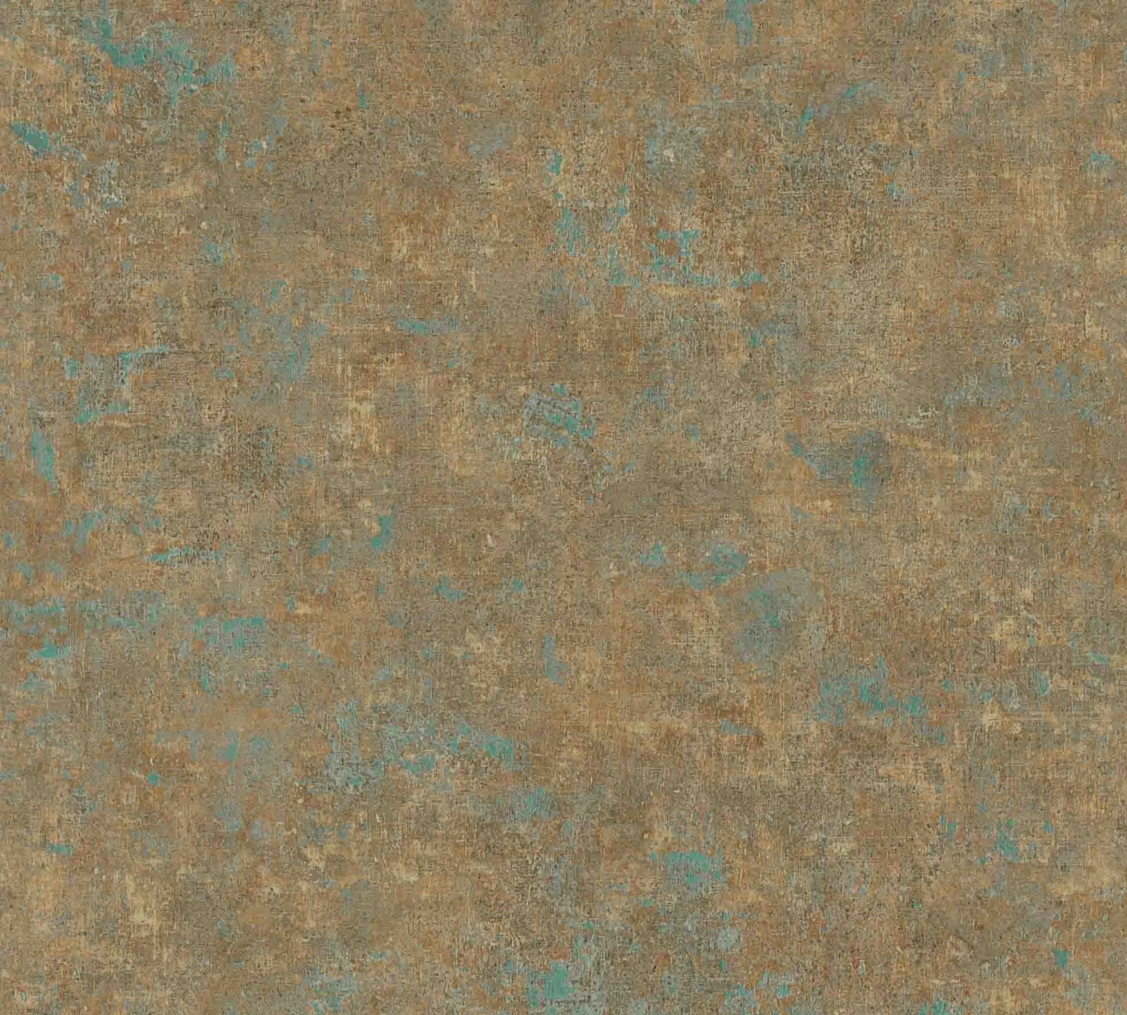A.S. Creation Tapete Vlies Meliert Einfarbig Bronze Blau 37655-9