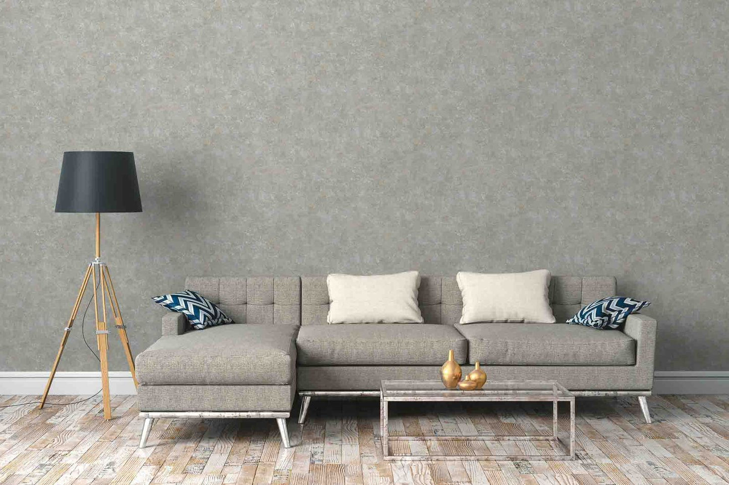 A.S. Creation Tapete Vlies Meliert Einfarbig Grau-blau Braun 37655-7