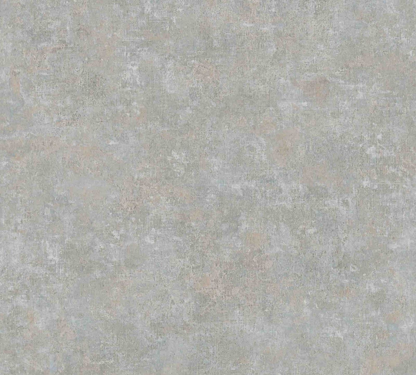A.S. Creation Tapete Vlies Meliert Einfarbig Grau-blau Braun 37655-7