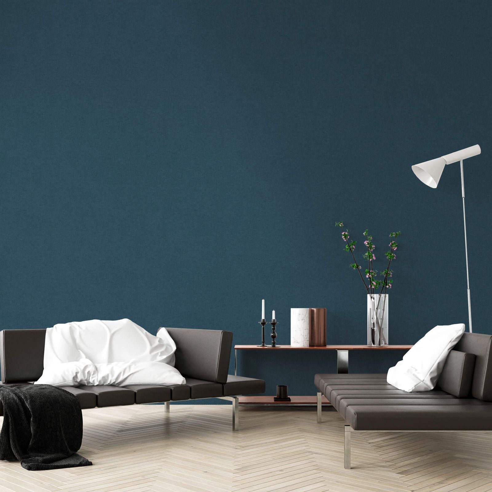  Tapete Vlies Meliert Einfarbig Blau 37431-5 New Walls
