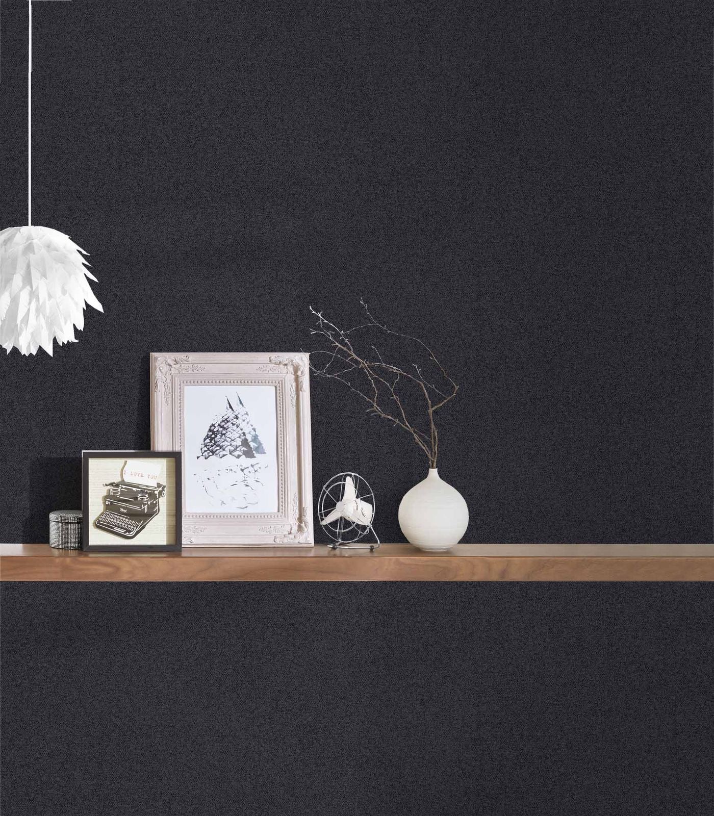 A.S. Creation Tapete Vlies Schwarz Einfarbig 37555-4 | 375554