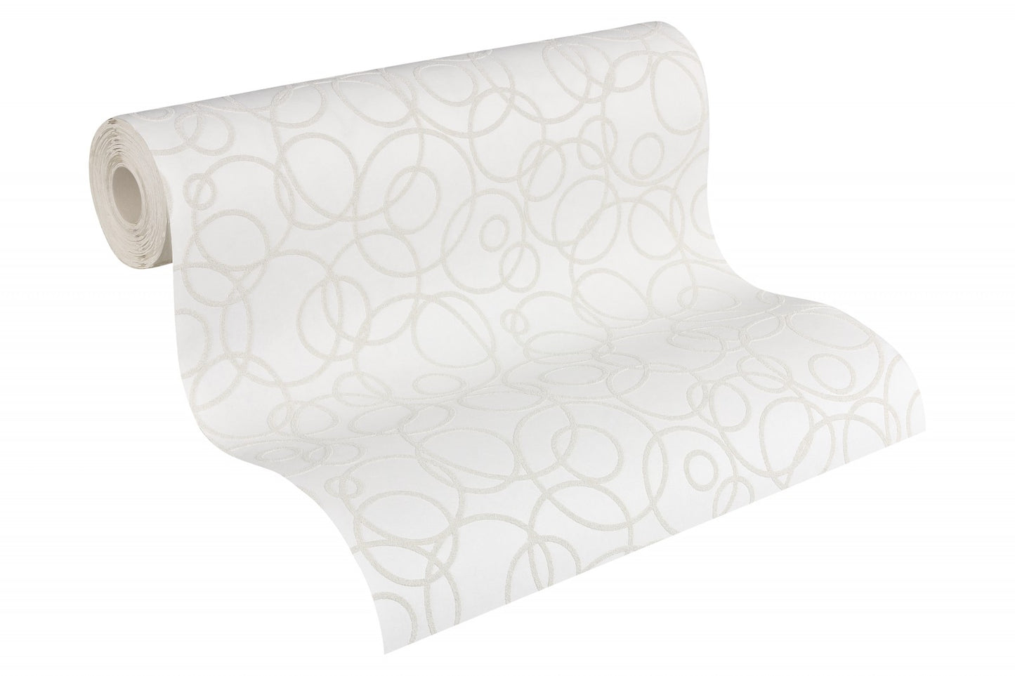 A.S. Creation Tapete Vlies Kreise 3D-Optik Weiß Meistervlies 9658-13