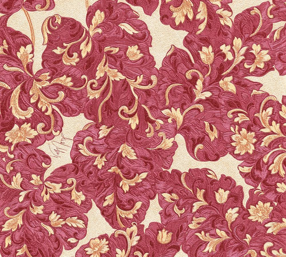  Wolfgang Joop Tapete Ranken Rot-violett Glanz 33869-5
