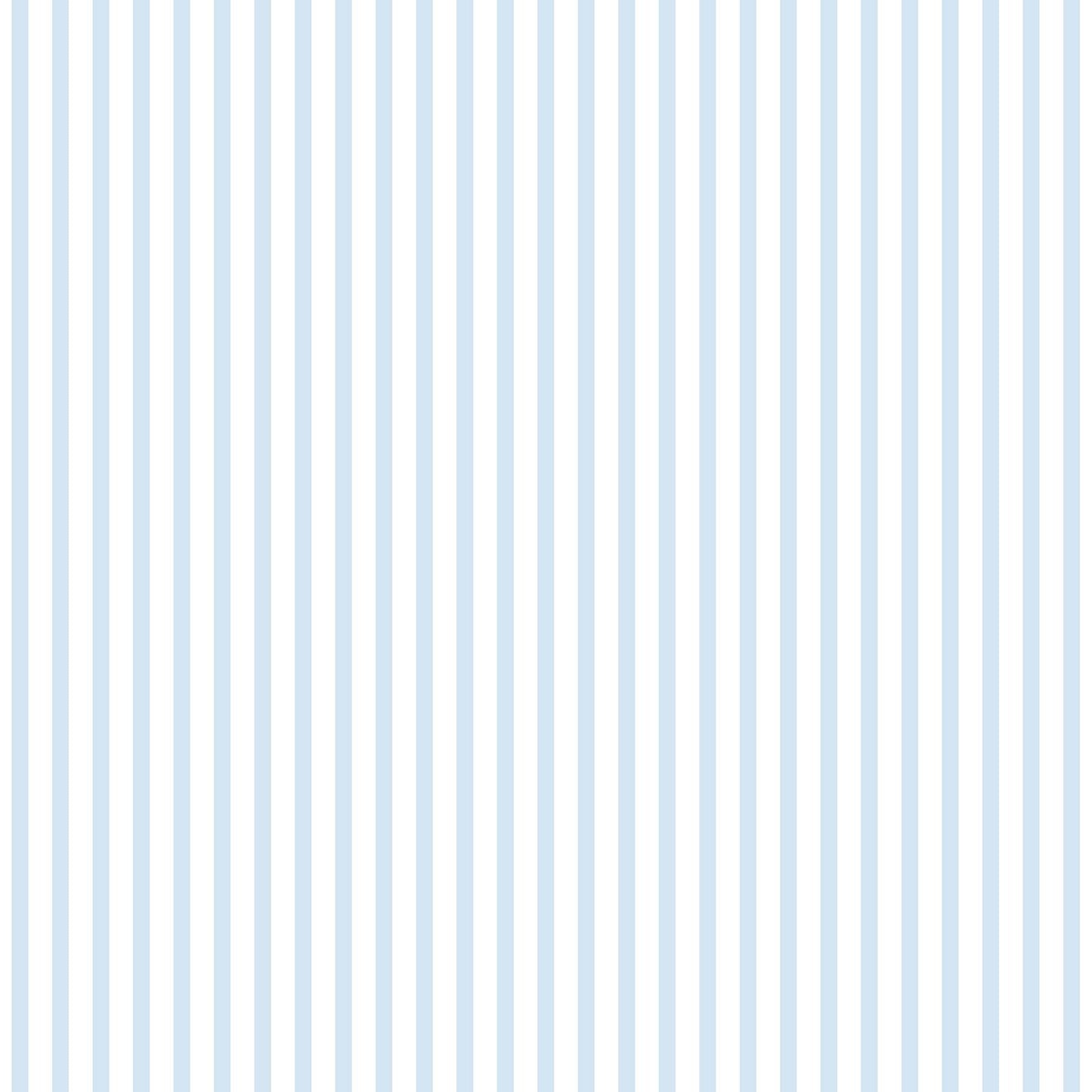  Kindertapete Papier Streifen Fein Weiß Blau 102301
