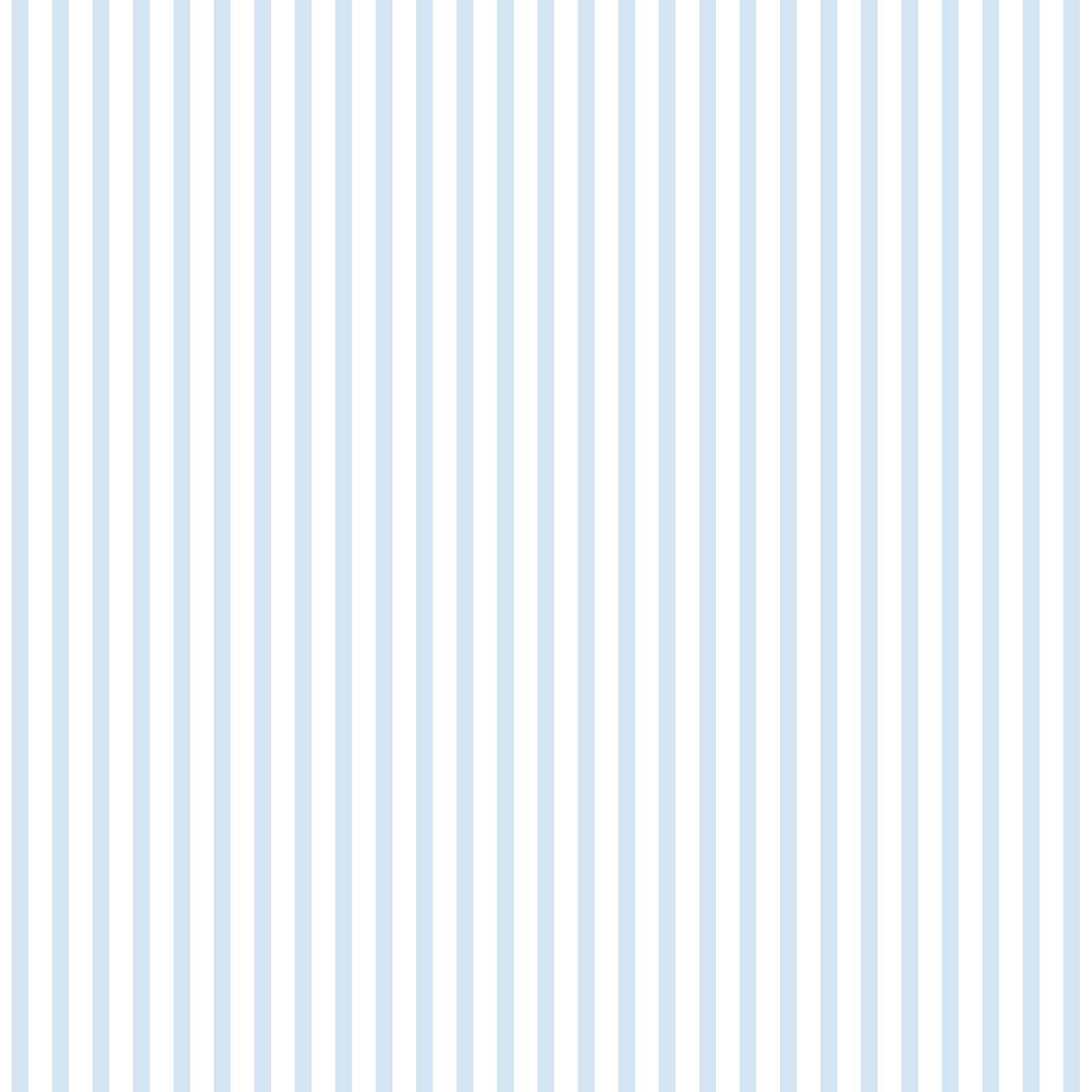  Kindertapete Papier Streifen Fein Weiß Blau 102301