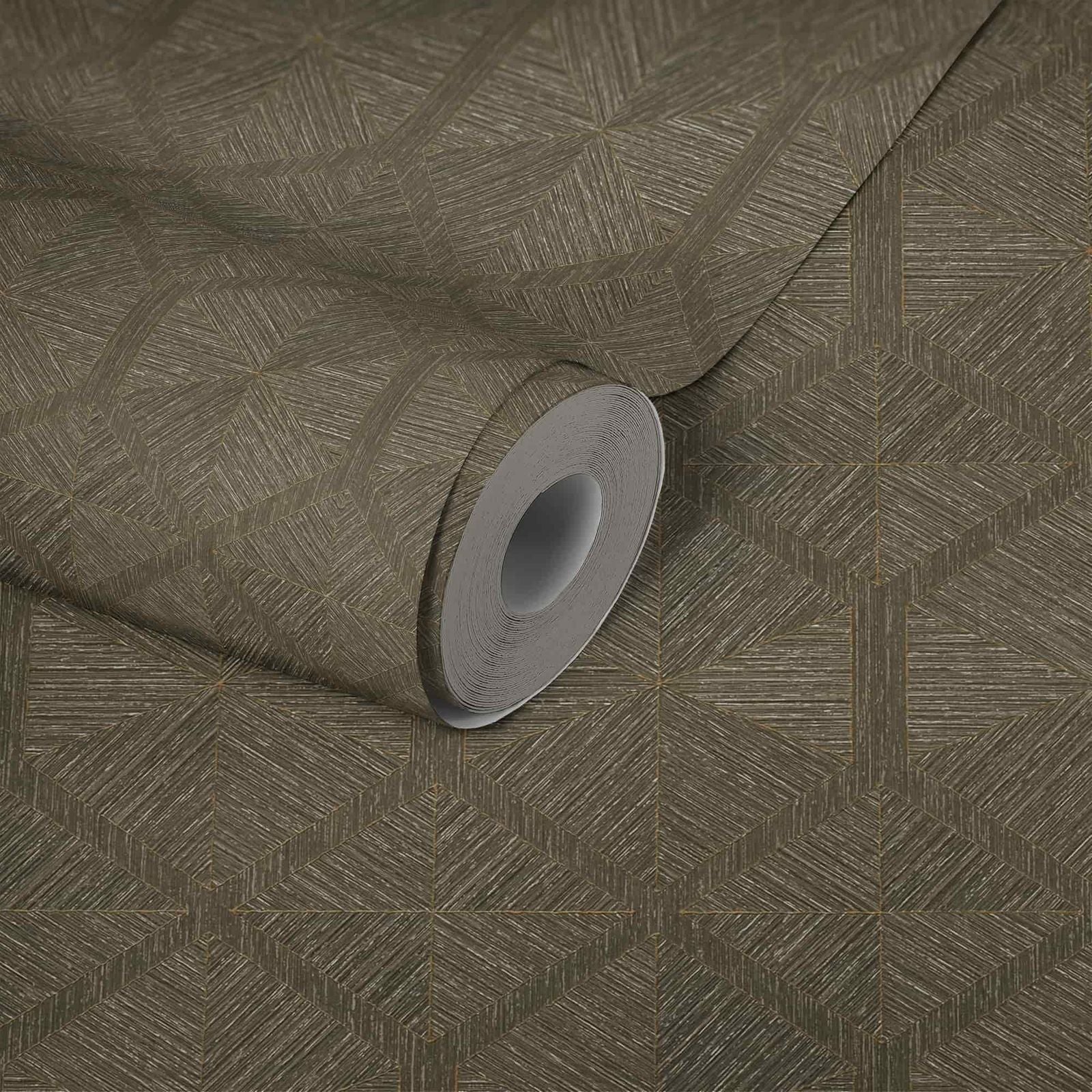A.S. Creation Tapete Vlies 3D Geometrisch Braun Gold Glanz 38690-4