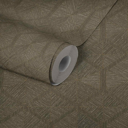 A.S. Creation Tapete Vlies 3D Geometrisch Braun Gold Glanz 38690-4