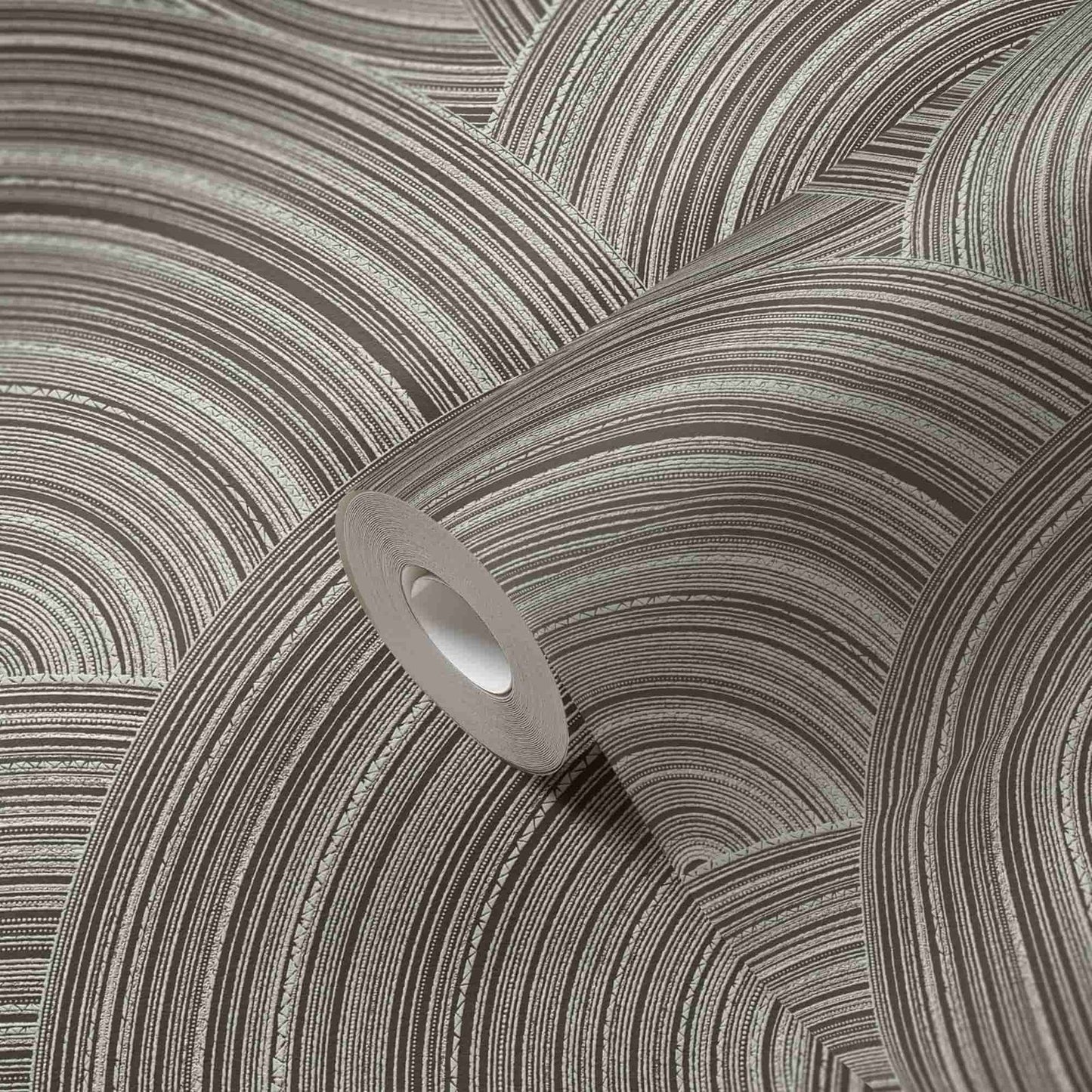 A.S. Creation Tapete Vlies 3D Wellen Braun Hellgrau Gold 38696-4