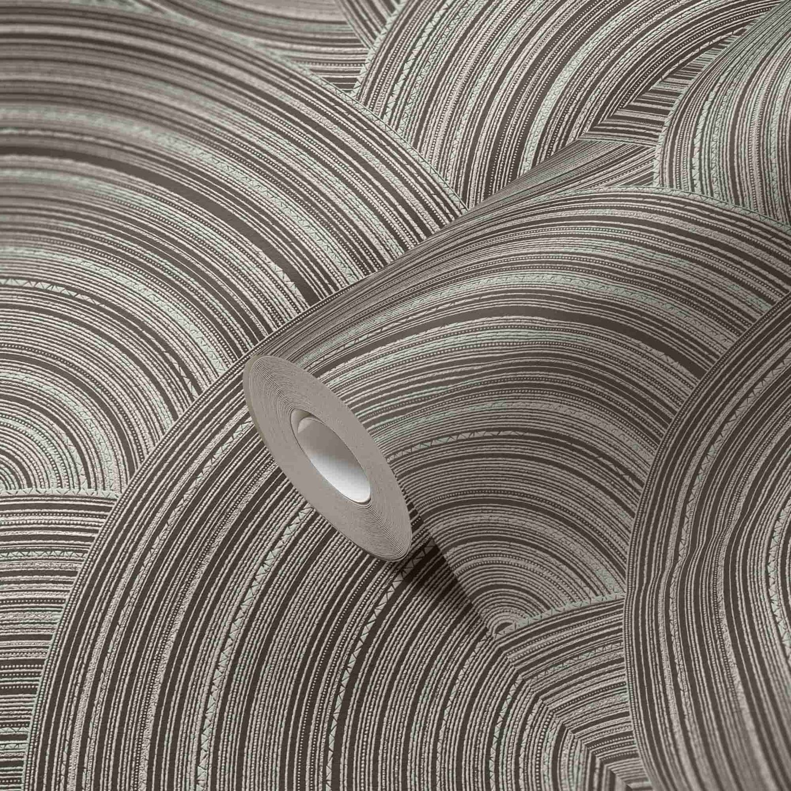 A.S. Creation Tapete Vlies 3D Wellen Braun Hellgrau Gold 38696-4
