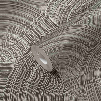 A.S. Creation Tapete Vlies 3D Wellen Braun Hellgrau Gold 38696-4