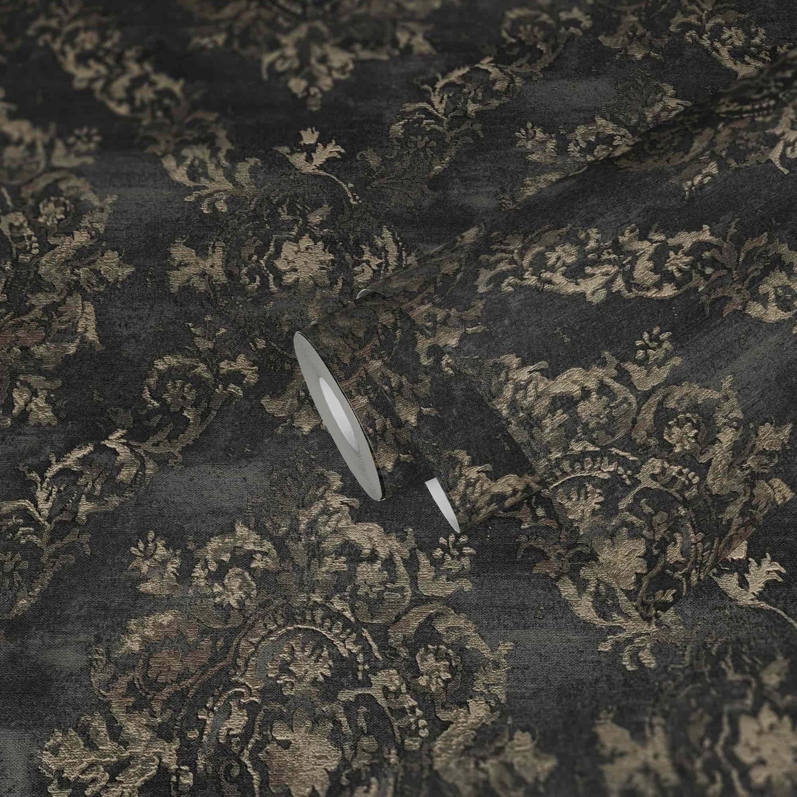 A.S. Creation Tapete Vlies Ornamente Anthrazit Beige 38707-4
