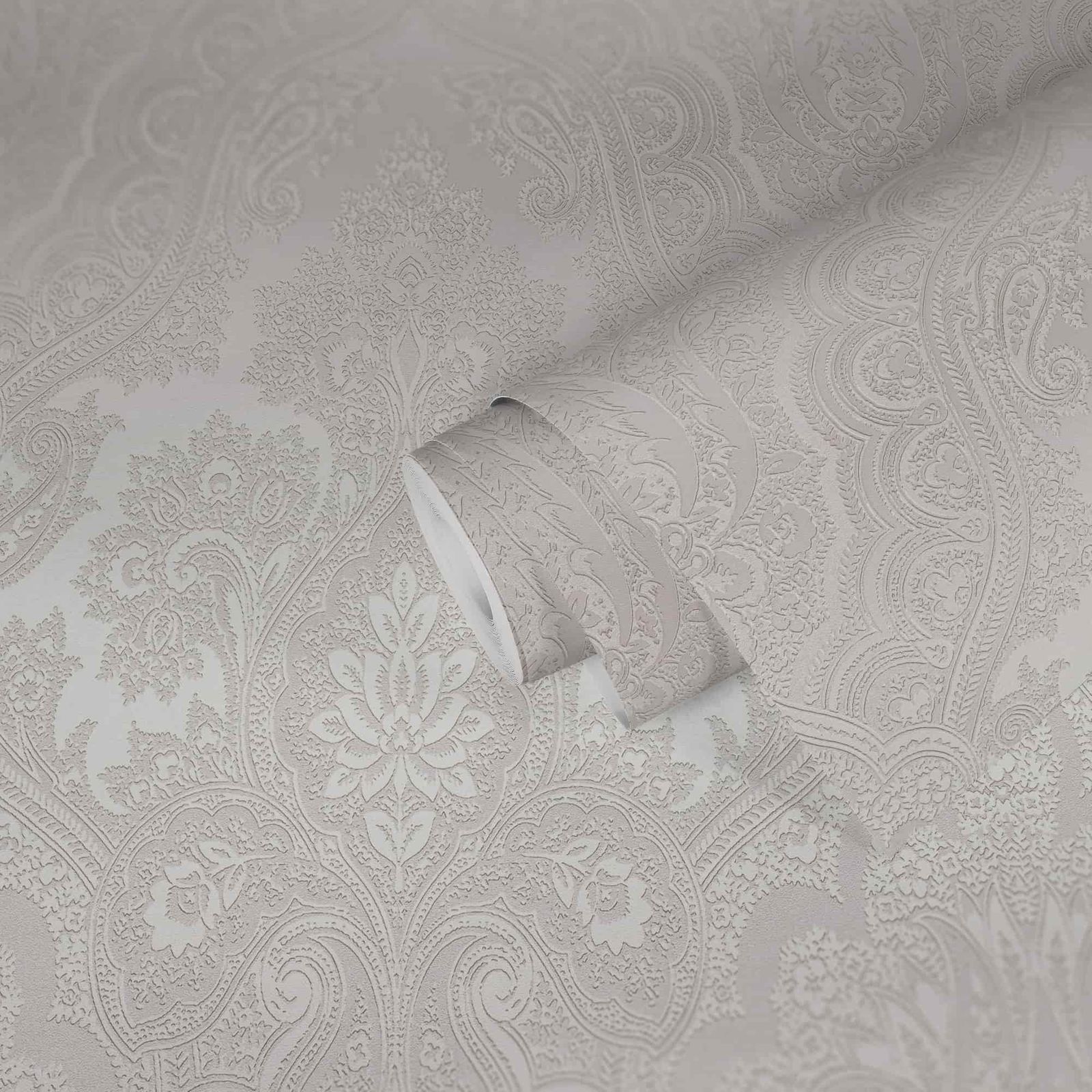 A.S. Creation Tapete Vlies Barock-Design Grau Silber 38708-4