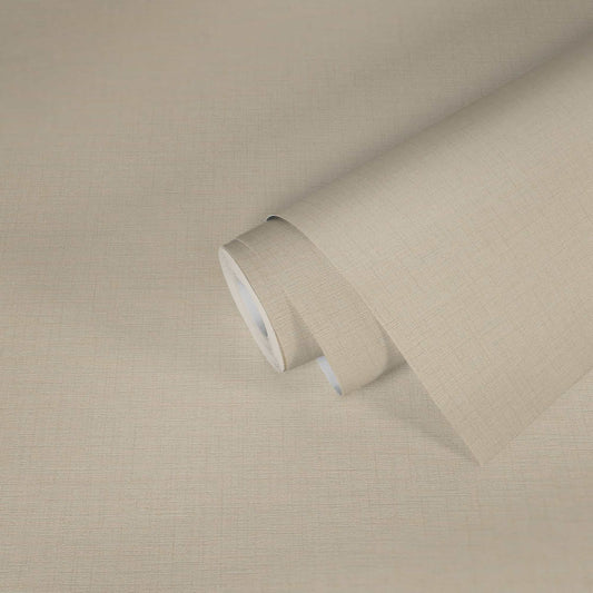 A.S. Creation Tapete Vlies Einfarbig Leinen Creme-beige 38712-3