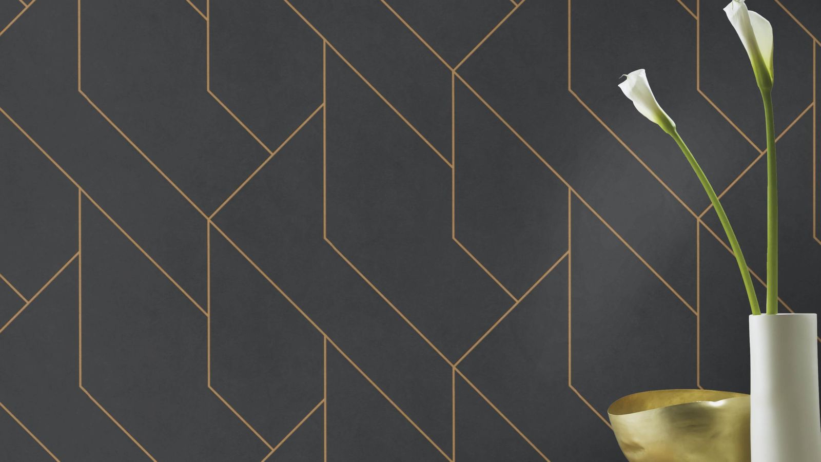  Tapete Vlies Rasch Grafik Linien Schwarz Gold 427431