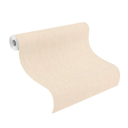  Tapete Vlies Rasch Einfarbig Striche Beige Glanz 539257