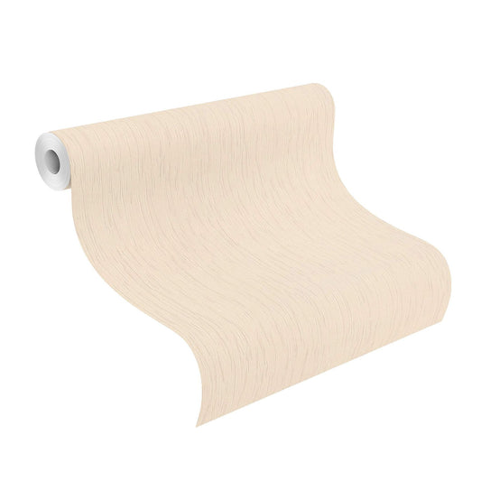  Tapete Vlies Rasch Einfarbig Striche Beige Glanz 539257