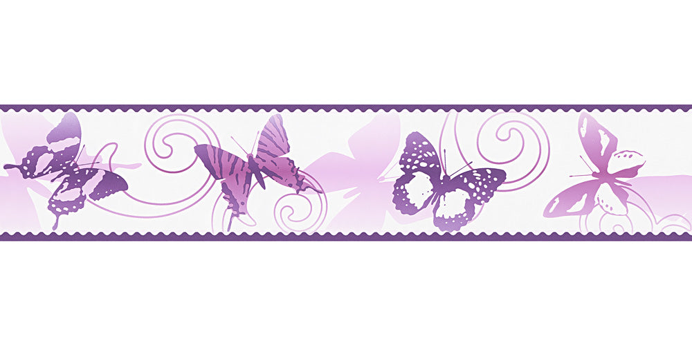 A.S. Creation Tapetenborte Bordüre Schmetterling Weiß Pink AS 9012-24